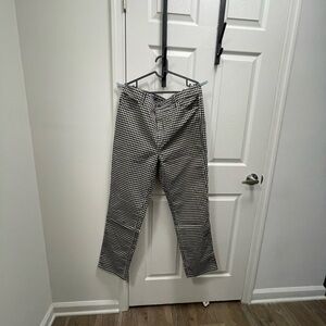 Talbots Men's Checkered Black and White Dress Pants